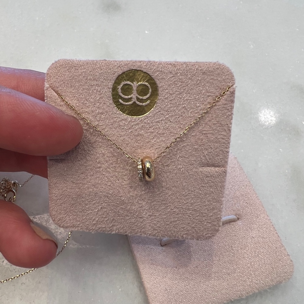 Gorjana Gold 14m gold halo charm necklace